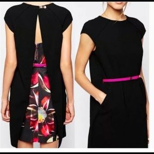 Rozean  Cape Back Belted Sheath. Ted Baker sz 4